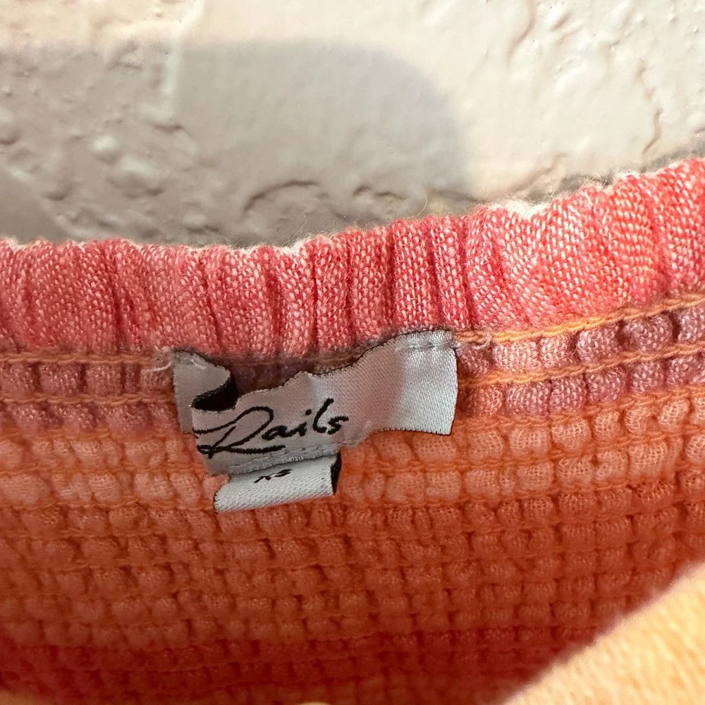 Rails Sadie Azalea Stripe Dress XS Summer Boho Coastal Linen Mini - Picture 5 of 6